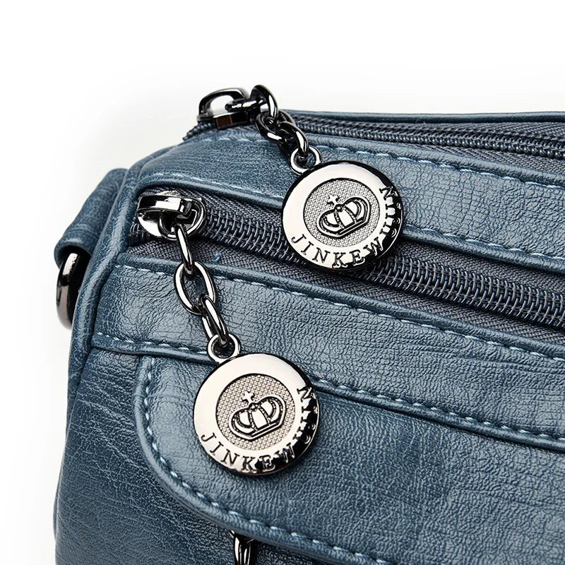 Women PU Leather Tote Shoulder Bag Vintage Messenger Bag