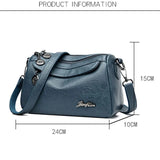 Women PU Leather Tote Shoulder Bag Vintage Messenger Bag