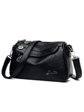 Women PU Leather Tote Shoulder Bag Vintage Messenger Bag