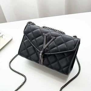 Women Bags Tassel Chain Square Shoulder Messenger Crossbody Bag Famous Mobile Ph