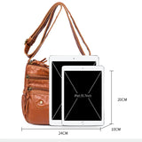 Vintage Soft PU Leather Messenger Bag Crossbody Shoulder Bag