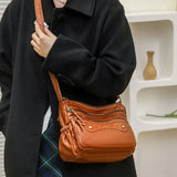 Vintage Soft PU Leather Messenger Bag Crossbody Shoulder Bag