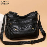 Vintage Soft PU Leather Messenger Bag Crossbody Shoulder Bag