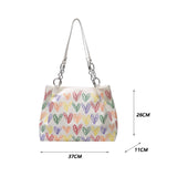 Heart Pattern Shoulder Bags High Capacity Handbags
