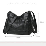 Vintage PU Leather Shoulder Messenger Bags Famous Crossbody Packs