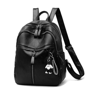 Stylish PU Leather Backpack Purse Cross Shoulder Travel Luggage