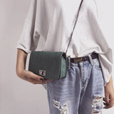 Women PU Leather Messenger Bag Chain Shoulder Wallet Clutch Camera Bag