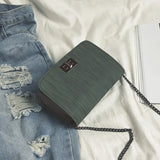 Women PU Leather Messenger Bag Chain Shoulder Wallet Clutch Camera Bag
