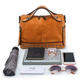 Women's PU Leather Shoulder Messenger Bag Tote Purse Handbag