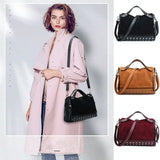 Women's PU Leather Shoulder Messenger Bag Tote Purse Handbag