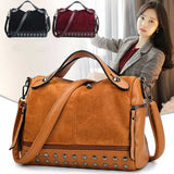 Women's PU Leather Shoulder Messenger Bag Tote Purse Handbag