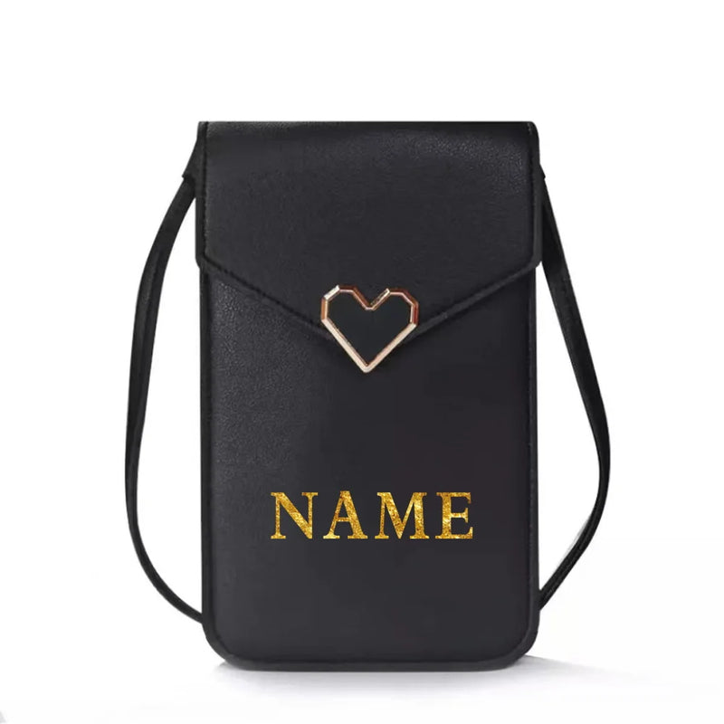 Personalized Name Touch Screen Cell Phone Purse Crossbody Shoulder Bag