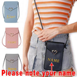 Personalized Name Touch Screen Cell Phone Purse Crossbody Shoulder Bag