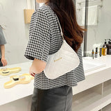 Retro Mini PU Armpit Shoulder Bag Clutch Hobos Chain Purse Handbag