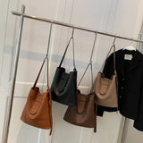 Women Bags Retro Soft PU Leather Shoulder Bags Large Capacity Totes