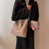 Women Bags Retro Soft PU Leather Shoulder Bags Large Capacity Totes