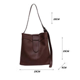 Women Bags Retro Soft PU Leather Shoulder Bags Large Capacity Totes