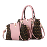2 Pcs Leather Handbag Women Tote Bag Ladies Shoulder Bag for Women Messenger Bag