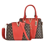 2 Pcs Leather Handbag Tote Shoulder Messenger Bag for Women