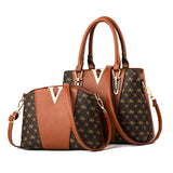 2 Pcs Leather Handbag Women Tote Bag Ladies Shoulder Bag for Women Messenger Bag