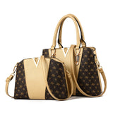 2 Pcs Leather Handbag Women Tote Bag Ladies Shoulder Bag for Women Messenger Bag