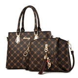 Leather Handbag Tote & Shoulder Bag Set for Women