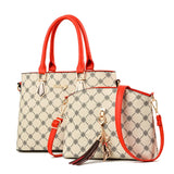 Leather Handbag Tote & Shoulder Bag Set for Women