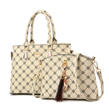 Leather Handbag Tote & Shoulder Bag Set for Women