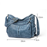 Vintage Leather Shoulder Bag Crossbody Messenger Hobo Brown