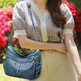 Vintage Leather Shoulder Bag Crossbody Messenger Brown Handbag