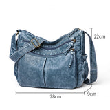 Vintage Leather Shoulder Bag Crossbody Messenger Brown Handbag