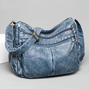 Vintage Leather Shoulder Bag Crossbody Messenger Hobo Brown