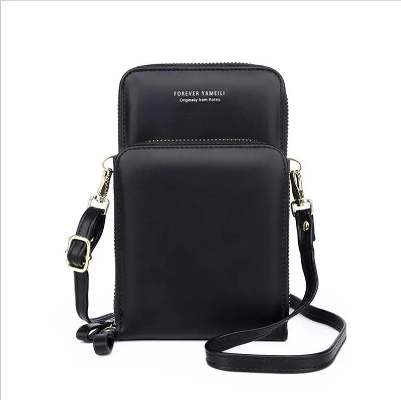 Women's Soft Leather Cell Phone Purse Crossbody Handbag