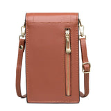 Soft Leather Wallets Cell Phone Purse Crossbody Strap Handbag