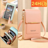 Soft Leather Crossbody Cell Phone Purse for Women