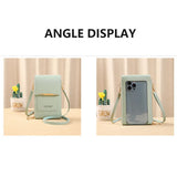 Soft Leather Crossbody Cell Phone Purse for Women