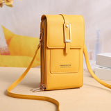 Soft Leather Women's Touch Screen Cell Phone Purse Crossbody Handbag
