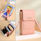 Women Soft Leather Cell Phone Purse Crossbody Handbag