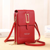 Women's Leather Cell Phone Purse Crossbody Handbag