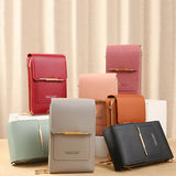 Soft Leather Touch Screen Cell Phone Purse Handbag
