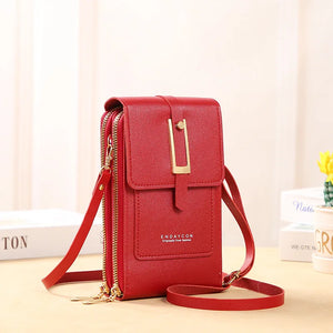 Soft Leather Wallet Crossbody Shoulder Handbag