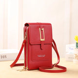 Soft Leather Wallet Crossbody Shoulder Handbag