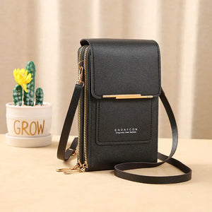 Soft Leather Cell Phone Purse for Women