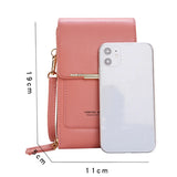 Soft Leather Wallets Touch Screen Purse Crossbody Handbag