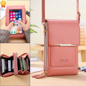 Soft Leather Wallets Cell Phone Purse Crossbody Handbag