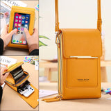 Soft Leather Wallets Touch Screen Purse Crossbody Handbag