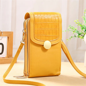 Soft Leather Wallets Touch Screen Phone Bag Crossbody Case Women's Bag