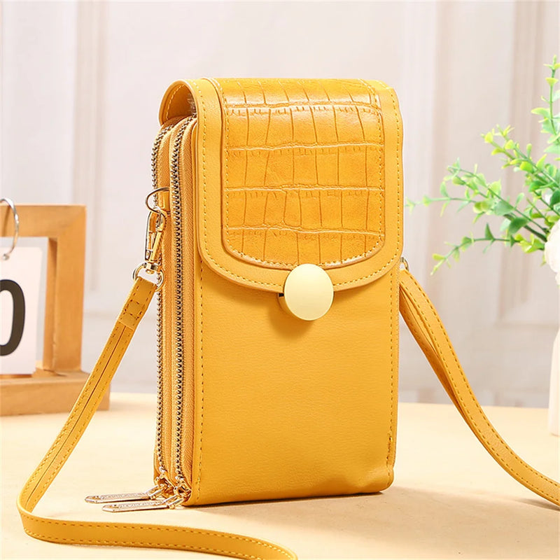 Soft Leather Wallets Touch Screen Phone Bag Crossbody Case Women's Bag