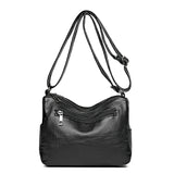 Women Messenger Bags PU Leather Shoulder Bag Gift for Middle Aged Female