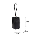 Barrel Shaped Tote Bag PU Leather Women's Handbag Solid Shoulder Bag